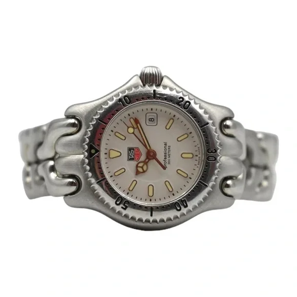 VINTAGE LADIES TAG HEUER WG1312-2 PROFESSIONAL DATE WRISTWATCH STAINLESS STEEL - Picture 7 of 9